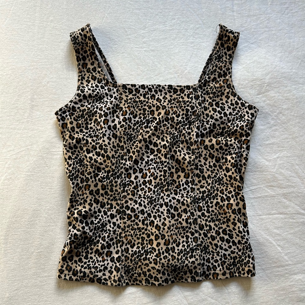 Vintage 90s Gantos Leopard Tank Top